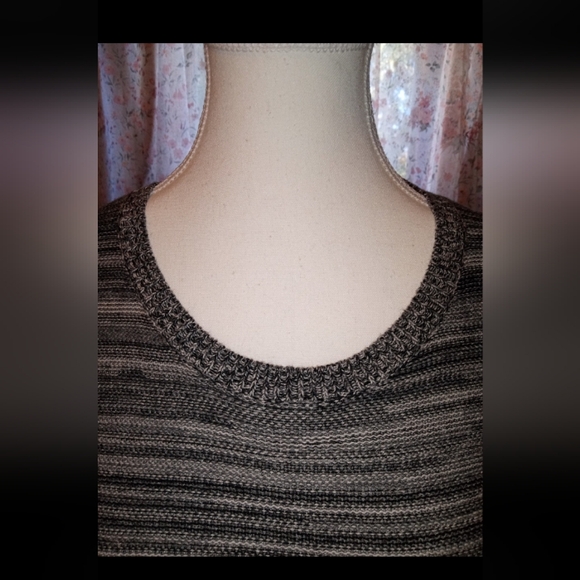 Black and Gray Striped Sweater Dress Size XS - Picture 3 of 8
